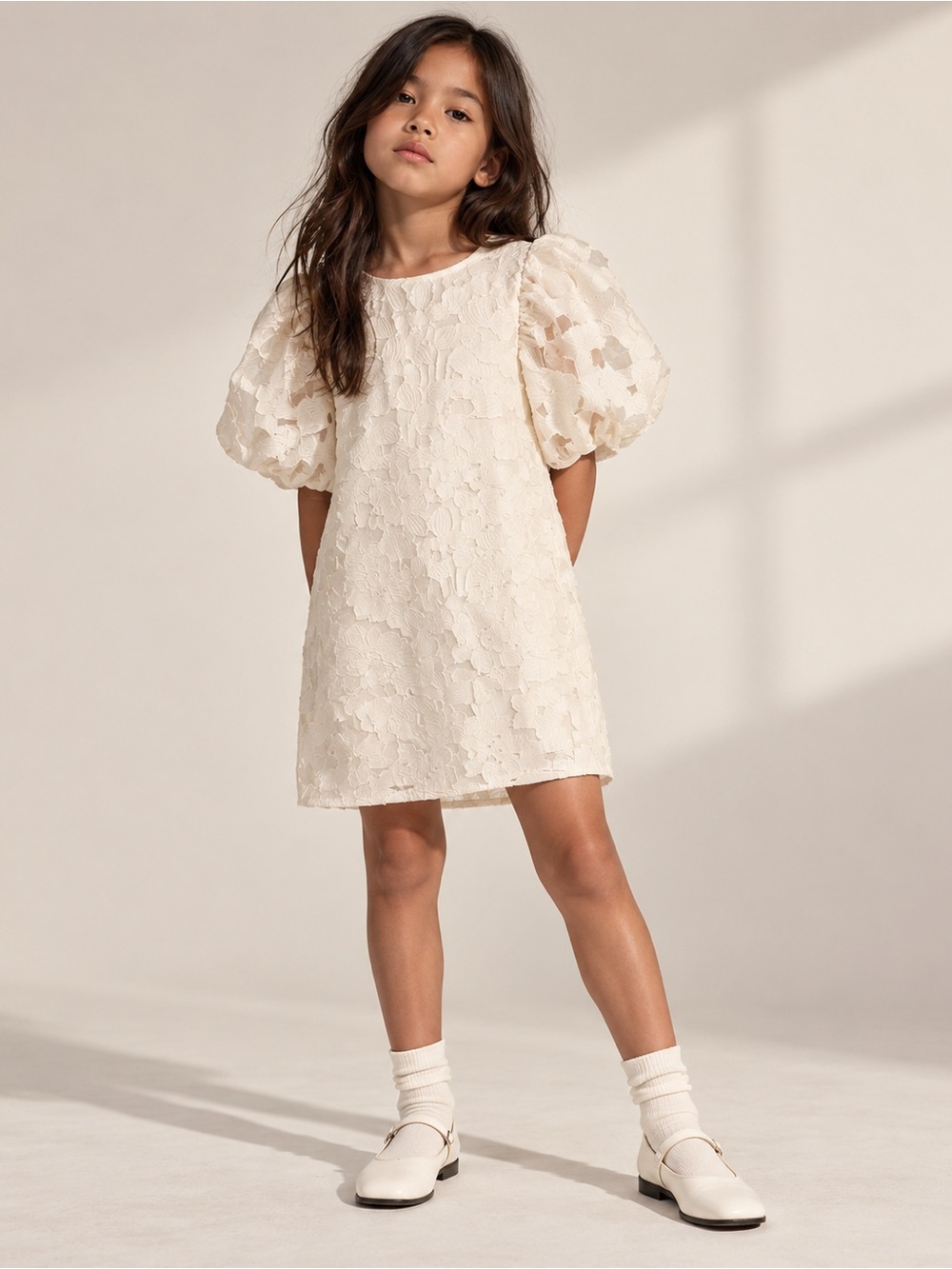 H&M JACQUARD-WEAVE DRESS ~ size 7-8